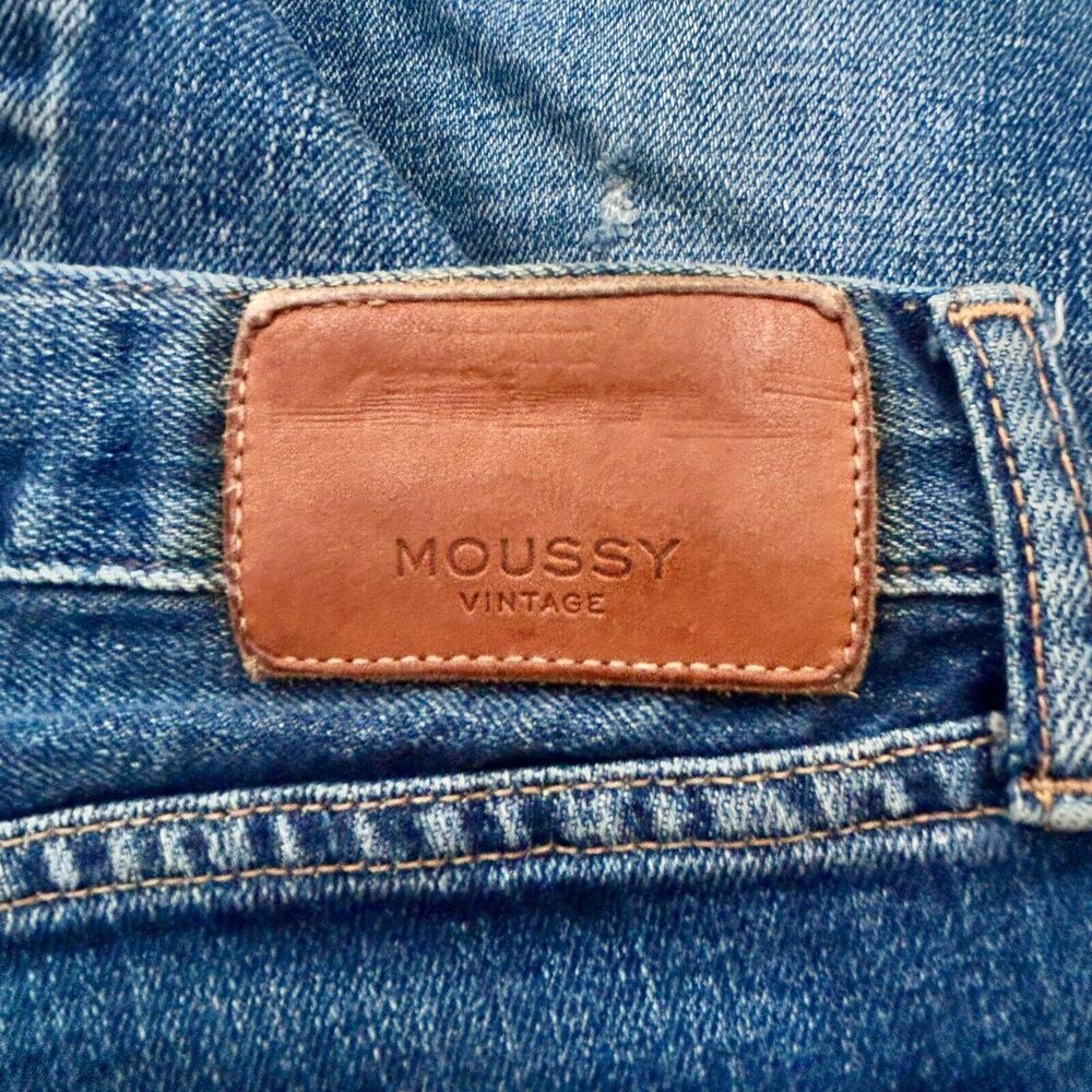💐 Moussy Size 28 Vintage Skinny Jeans Blue Denim Ankle Distressed Japan $360 - Picture 14 of 14